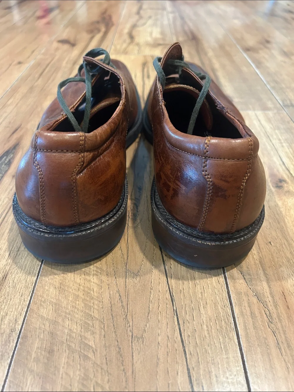 Johnston and Murphy moc toe laced dress shoes sz 12M